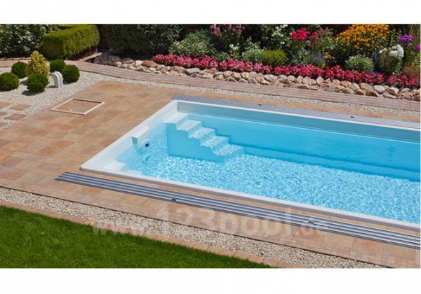 NAUTILUS-Pool OLYMPIA mit BAC Unterflurrolladen 620 x 330 x 150 cm