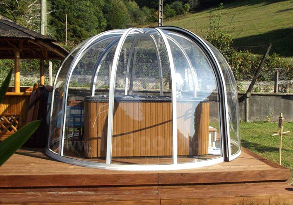 WhirlpoolÜberdachung RONDO Ø 350 450 cm PoolÜberdachung 123pool