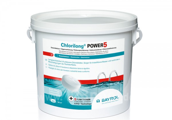 BAYROL Chlorilong POWER 5; 5-Funktionen-Chlortabletten