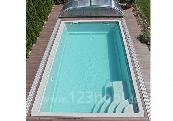 NAUTILUS-Pool ATLANTIS mit BAC Unterflurrolladen 650 x 380 x 150 cm